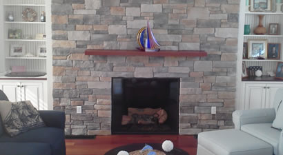 Cape Cod Stone Fireplace